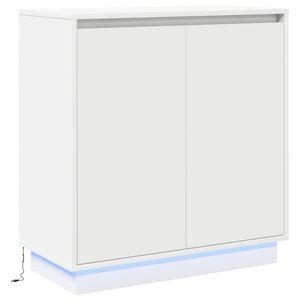 vidaXL LED Sideboard White 71 x 34.5 x 75 cm Engineered Wood