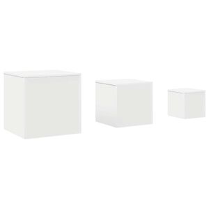 vidaXL Side Tables 3 pcs White Engineered Wood