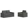 vidaXL Sofa Set 2 pcs Dark Grey Fabric