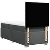 vidaXL Box Spring Bed with Mattress Dark Grey King Single Fabric