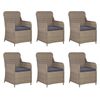 vidaXL 9 Piece Outdoor Dining Set Poly Rattan Brown