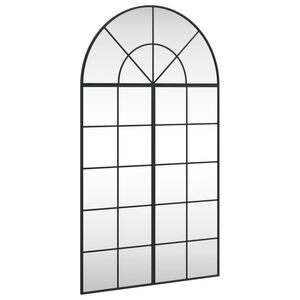 vidaXL Wall Mirror Black 80x140 cm Arch Iron