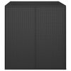 vidaXL Garden Cushion Box PE Rattan 100x97.5x104 cm Black