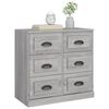 vidaXL Sideboard Grey Sonoma 70x35.5x67.5 cm Engineered Wood
