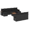 vidaXL 11 Piece Garden Sofa Set with Cushions Black Poly Rattan