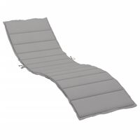 vidaXL Sun Lounger Cushion Grey 200x50x3cm Oxford Fabric