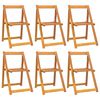 vidaXL Folding Chairs 6 pcs Solid Wood Acacia