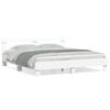 vidaXL Bed Frame without Mattress White 180x200 cm