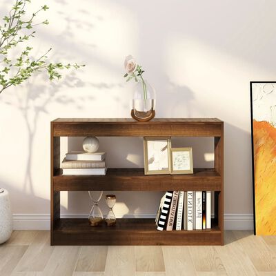 vidaXL Book Cabinet/Room Divider Brown Oak 100x30x72 cm