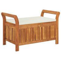 vidaXL Garden Storage Bench with Cushion 91 cm Solid Wood Acacia