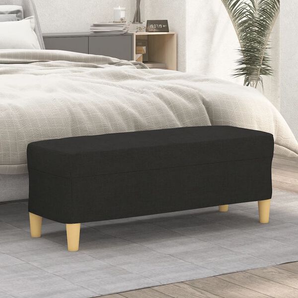 vidaXL Bench Black 100x35x41 cm Fabric
