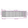 vidaXL Dog Cage with Roof and Door Grey 6x2x2 m Galvanised Steel