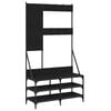 vidaXL Clothes Rack with Shoe Storage Black 100x40x184 cm