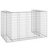 vidaXL Gabion Wall for Garbage Bins Galvanised Steel 180x100x110 cm