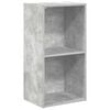 vidaXL 2-Tier Book Cabinet Concrete Grey 40x30x76.5 cm Engineered Wood
