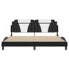 vidaXL Bed Frame "Viana" without Mattress Black and White 180x200 cm King Faux Leather