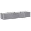 vidaXL Raised Garden Bed Grey 320 x 80 x 55 cm cold-rolled steel