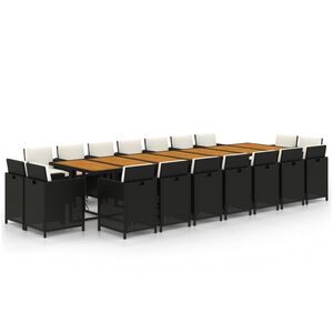 vidaXL Garden Dining Set | Black