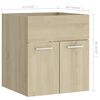 vidaXL 2 Piece Bathroom Furniture Set Sonoma Oak Engineered Wood