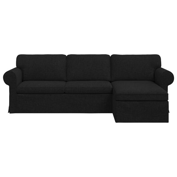 vidaXL Sofa Black 245 x 138 x 80 cm Fabric