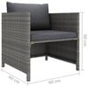 vidaXL 5 Piece Garden Lounge Set with Cushions Poly Rattan Grey