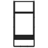 vidaXL 6 Piece Wall Shelf Set with Bars Black Engineered Wood