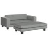 vidaXL Kids Sofa with Footstool Light Grey 100x50x30 cm Velvet