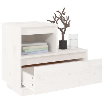 vidaXL Bedside Cabinets 2 pcs White 60x34x51 cm Solid Wood Pine