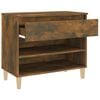 vidaXL Shoe Cabinet Smoked Oak 70x36x60 cm Engineered Wood