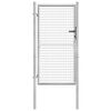 vidaXL Garden Gate Galvanised Steel 100x150 cm Silver