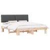 vidaXL Bed Frame with Upholstered Headboard Dark Grey 180 x 200 cm