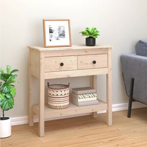 vidaXL Console Table 75x35x75 cm Solid Wood Pine