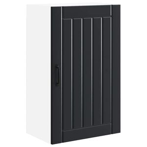 vidaXL Wall Cabinet LUCCA Black 50 x 31 x 80 cm Engineered Wood