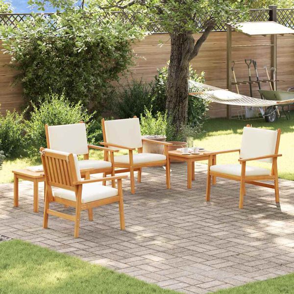 vidaXL Garden Sofa Set 6 pcs Brown Solid Acacia Wood