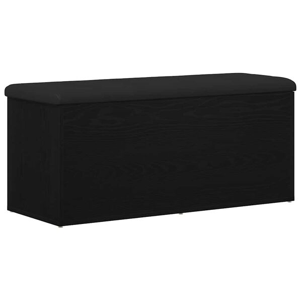 vidaXL Storage Bench Black oak 102 x 42 x 45 cm Engineered Wood