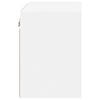 vidaXL Bedside Cabinets with LED Lights Wall-mounted 2 pcs White