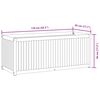vidaXL Garden Planter 110x45x44 cm Solid Wood Acacia and Steel