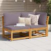 vidaXL 2 Piece Garden Lounge Set with Cushions Solid Wood Acacia