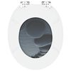 vidaXL WC Toilet Seats 2 pcs with Soft Close Lids MDF Stones Design