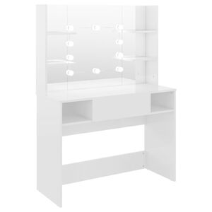 vidaXL Makeup Table | Shining White | MDF with Melamine Surface | Medium