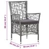 vidaXL 7 Piece Outdoor Dining Set Poly Rattan Grey