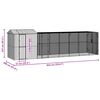 vidaXL Bird Cage Anthracite 824 x 208 x 247 cm Galvanised Steel