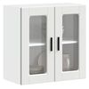 vidaXL Kitchen Wall Cabinet with Glass Door Porto White