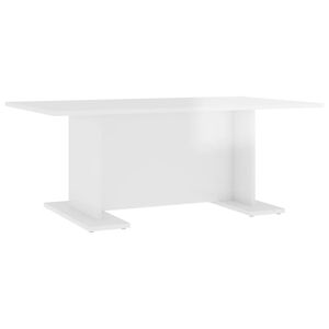 vidaXL Coffee Table High Gloss White 103.5x60x40 cm Engineered Wood