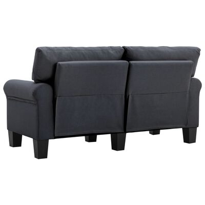 vidaXL 2-Seater Sofa Dark Grey Fabric