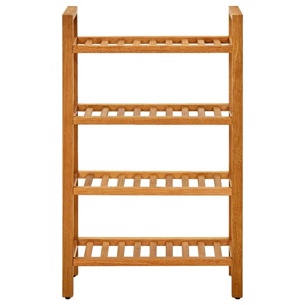 vidaXL Shoe Rack with 4 Shelves 50x27x80 cm Solid Oak Wood