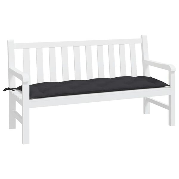 vidaXL Garden Bench Cushion Black 150x50x7 cm Oxford Fabric