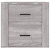 vidaXL Wall-mounted Bedside Cabinet Grey Sonoma 50x36x47 cm