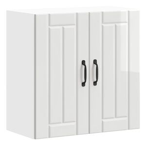 vidaXL Kitchen Wall Cabinet "Lucca" High Gloss White Engineered Wood
