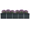 vidaXL Garden Raised Bed Galvanised Steel 400x80x77 cm Anthracite